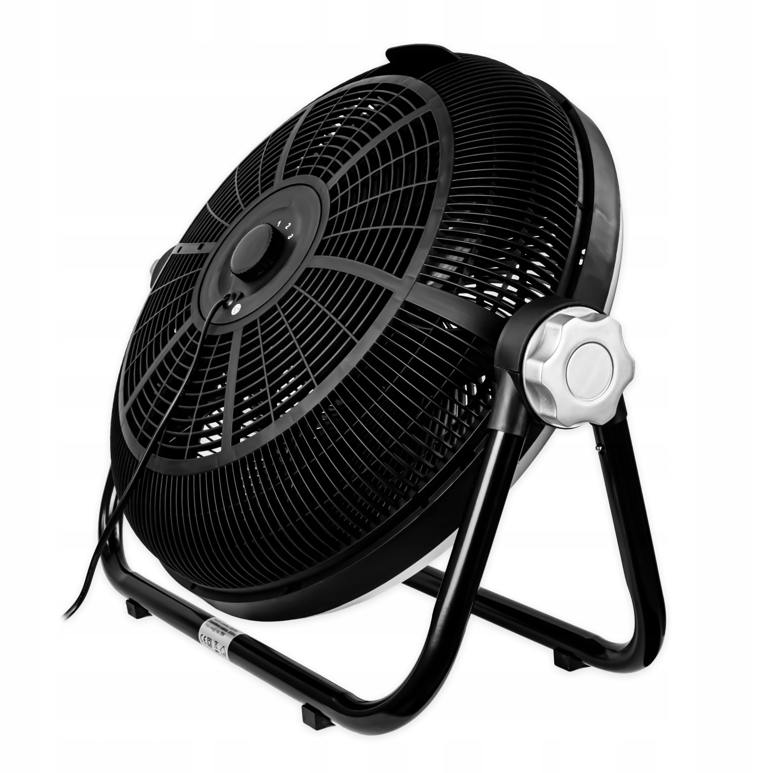 FLOOR FAN INDUSTRIAL CIRCULATOR FAN LARGE 50 CM AND STRONG 80W Dominant color black