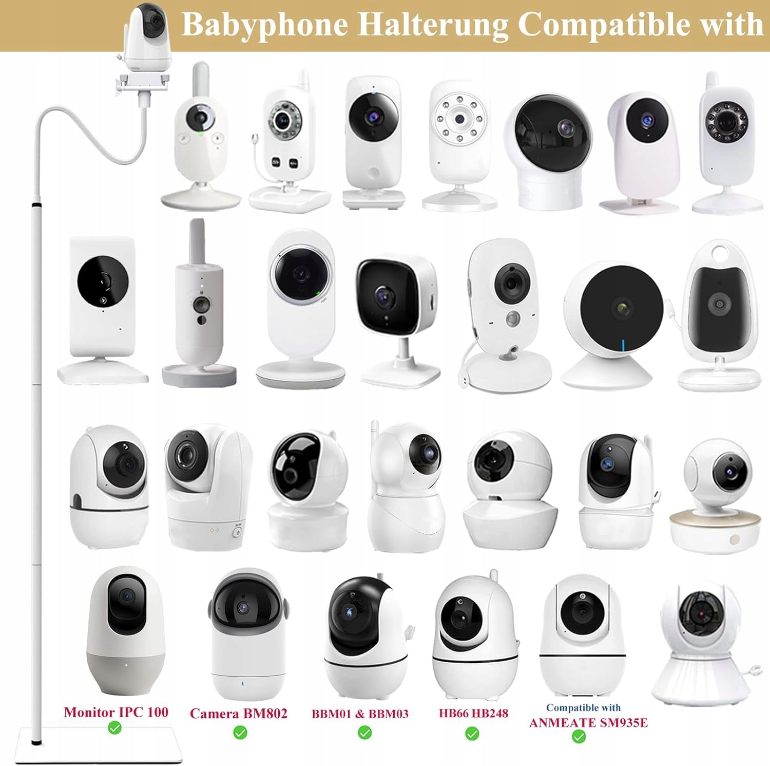 FLOOR HOLDER ELECTRONIC NANNY STAND FOR Philips/Avent/eufy/GHB EAN (GTIN) 8445613910278