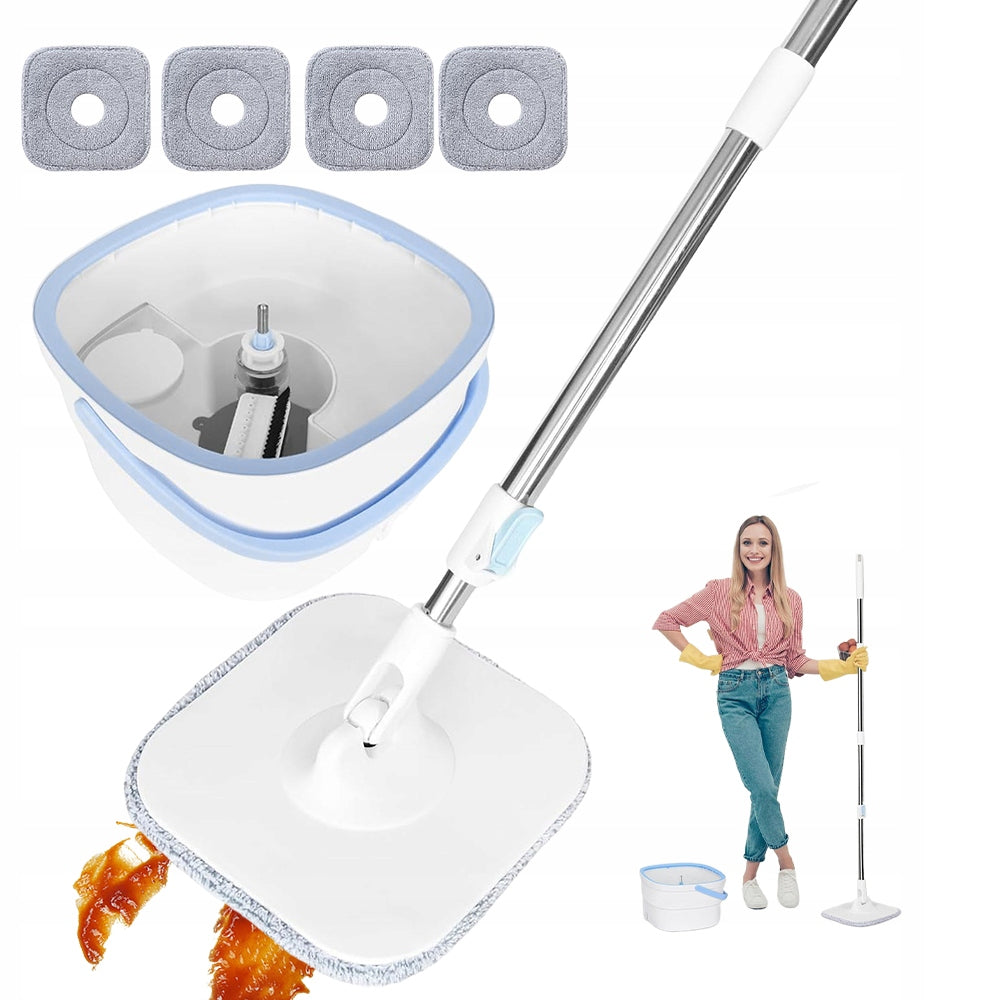 FLOOR MOP 25L WITH BUCKET DOUBLE CHAMBER 360° ROTATING HEAD