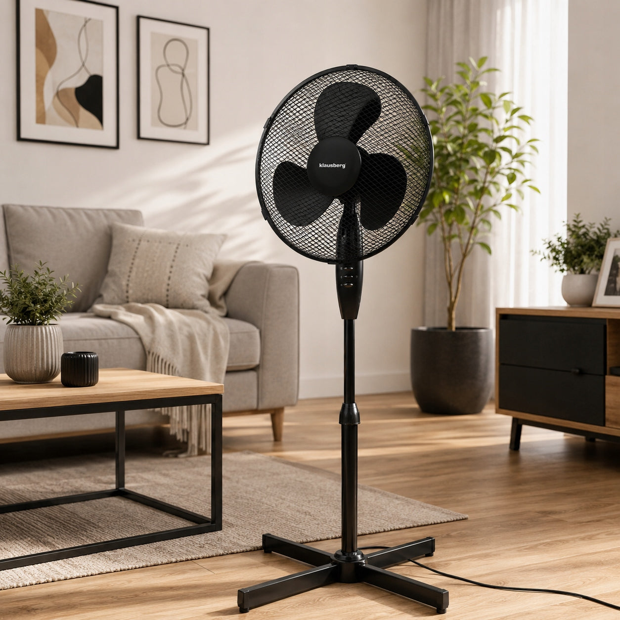 FLOOR STANDING FAN FOR HOME WORK QUIET SOLID STRONG 50W Model Stand Fan