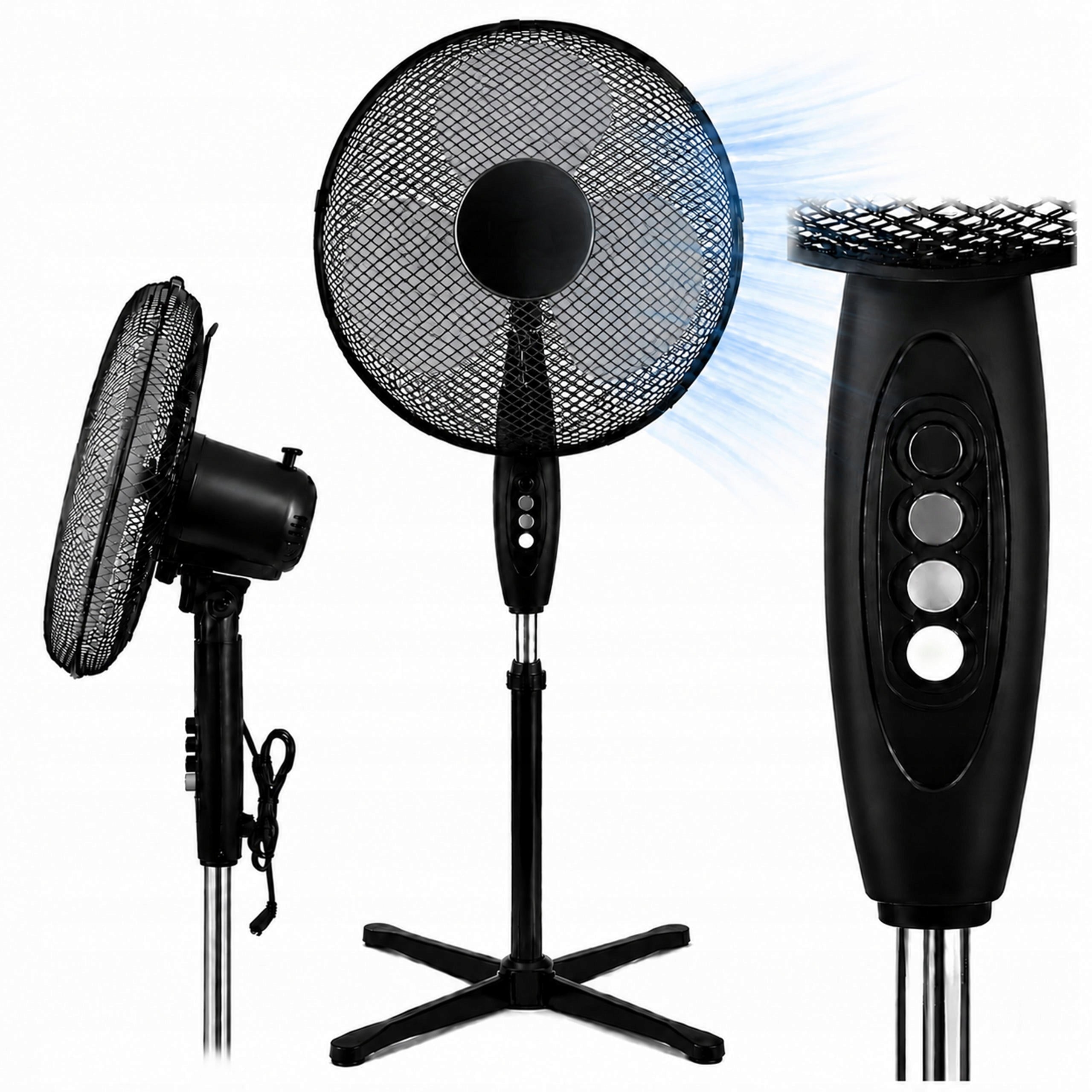 FLOOR STANDING FAN FREESTANDING FAN QUIET POWERFUL 40W PROPELLER