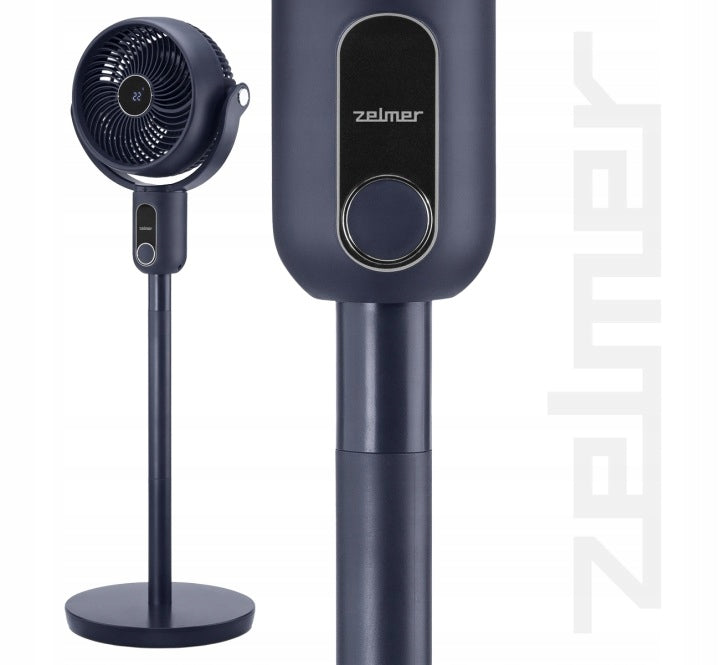 FLOOR STANDING FAN ZELMER SUPER QUIET OSCILLATION 3D TIMER + REMOTE CONTROL Dominant color black
