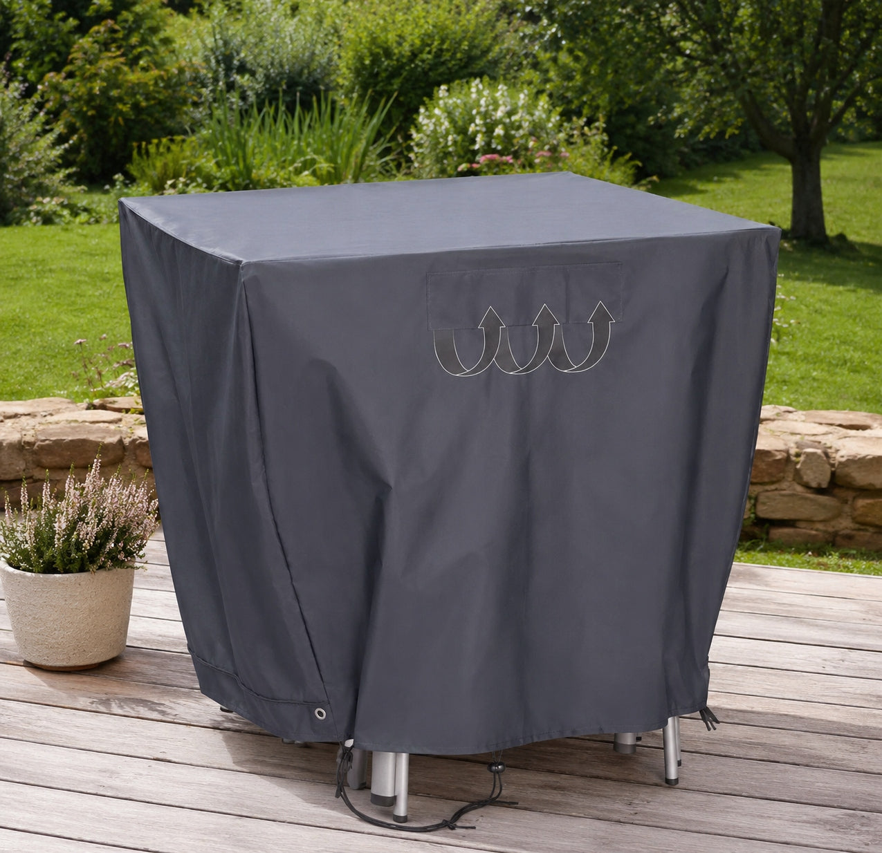 FLORABEST Protective Cover for Garden Furniture / Chairs 68x68x100-120 cm Packaging status original