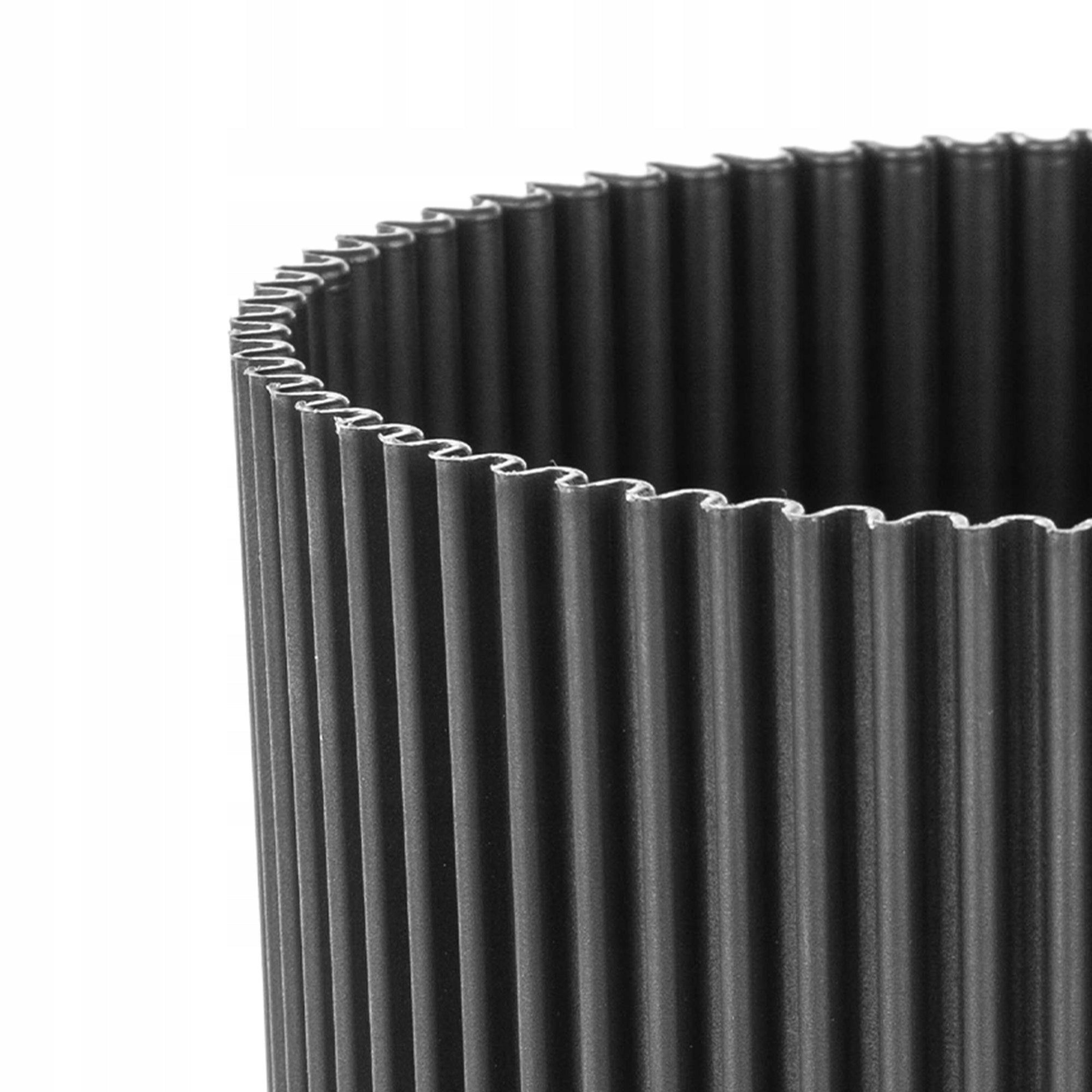 FLOWER POT 15cm PLANT COVER FLOWERBED PLASTIC BLACK Color black