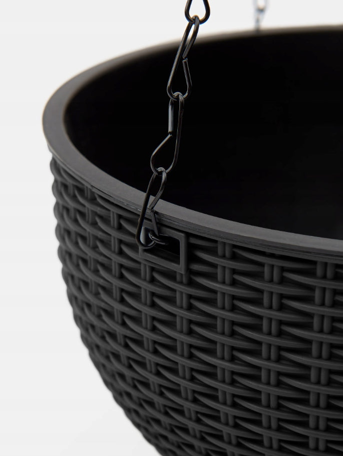 FLOWER POT FLOWERBED ELEGANT FOR BALCONY TERRACE ANTHRACITE 26cm Brand Ecarla