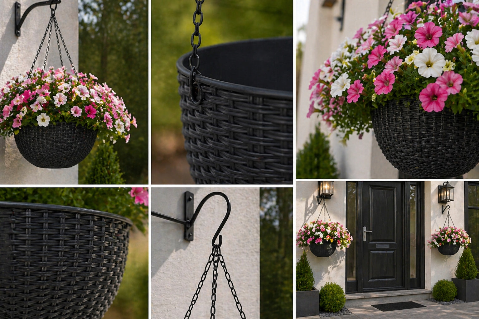 FLOWER POT FLOWERBED ELEGANT FOR BALCONY TERRACE ANTHRACITE 26cm Color gray