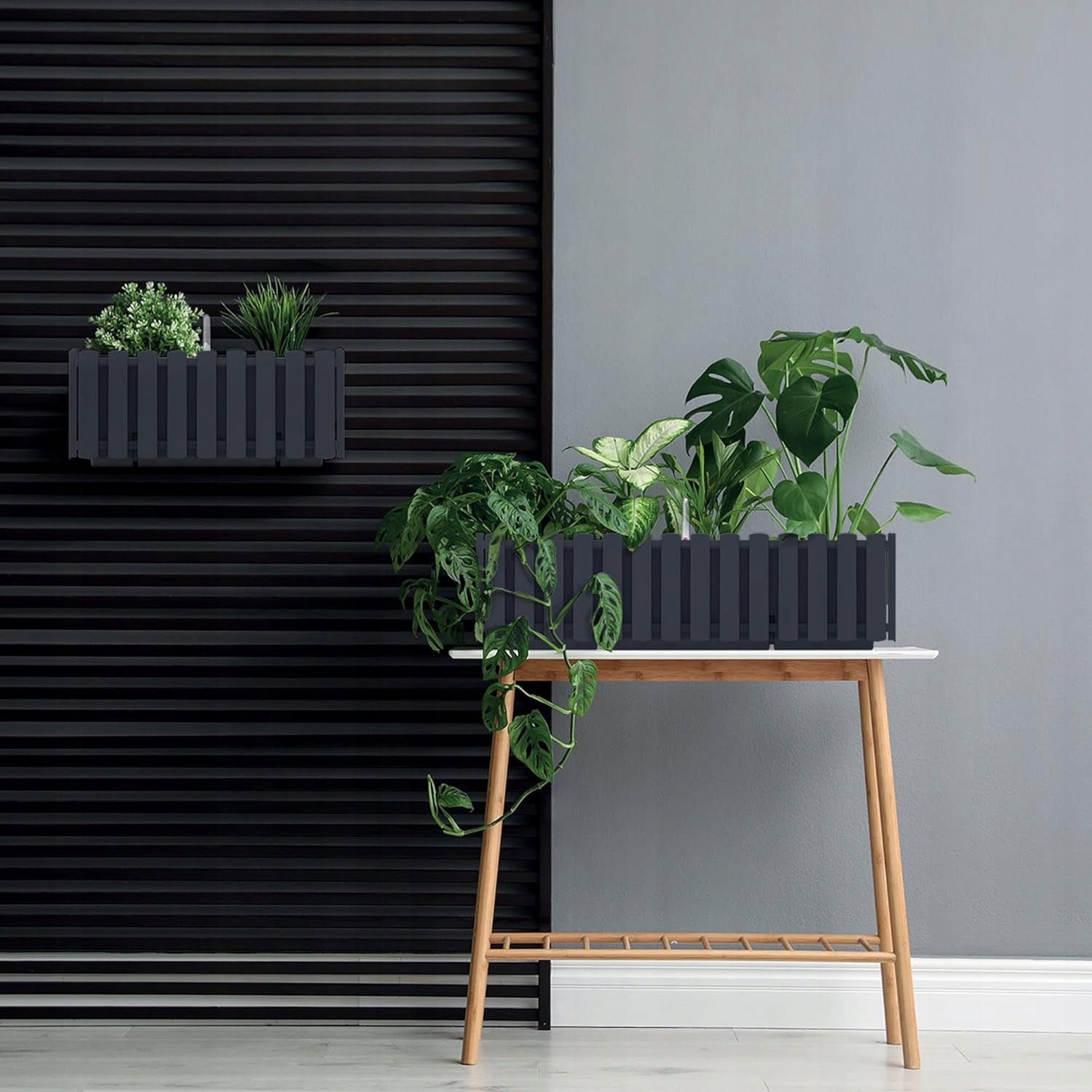 FLOWER POT HANGING FLOWERBED FENCE BALCONY BOX FOR BALUSTRADE 58cm Brand Deco4Home