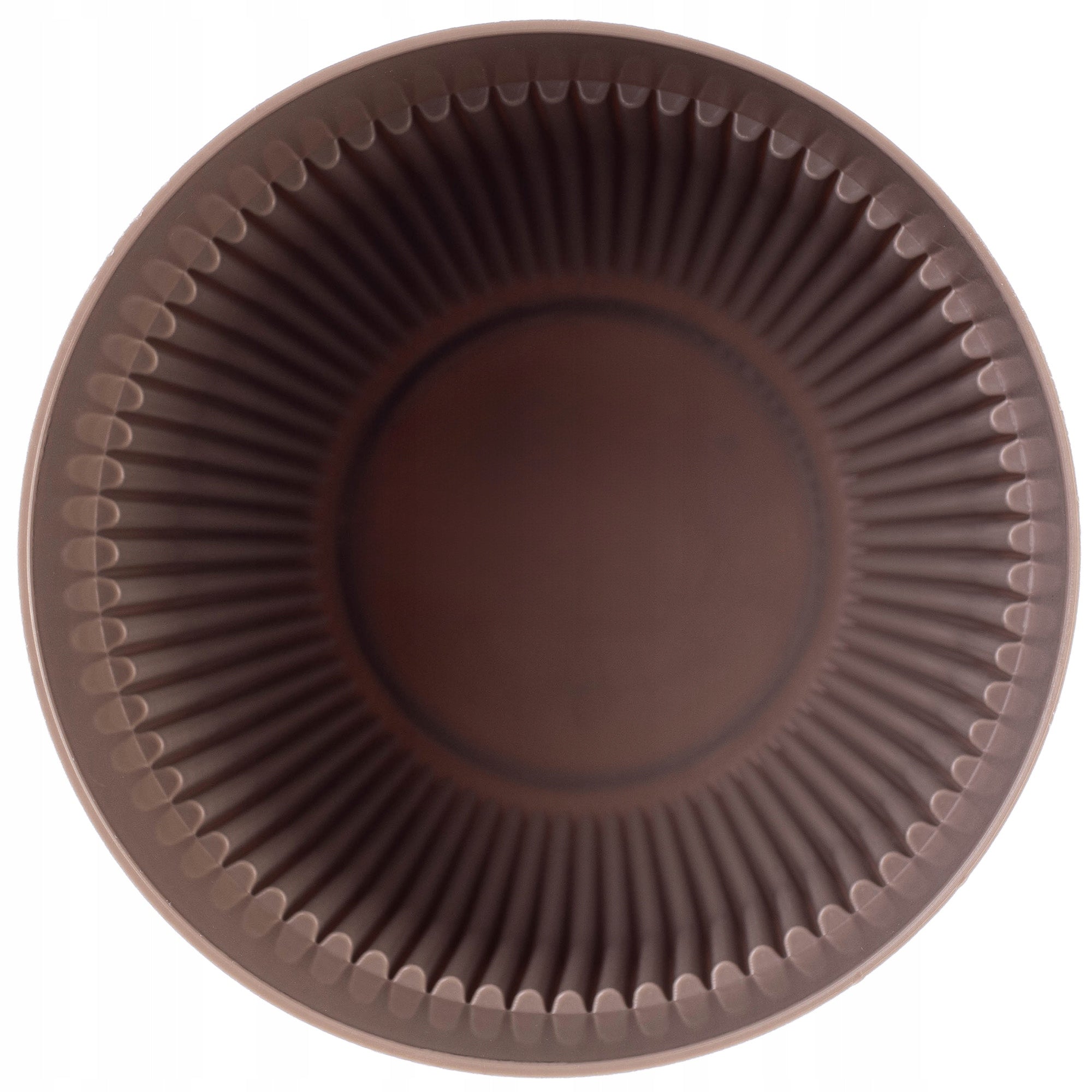 FLOWER POT PLANTER COVER 11cm FOR FLOWERS PLASTIC ROUND RIBBED BEIGE Color beige