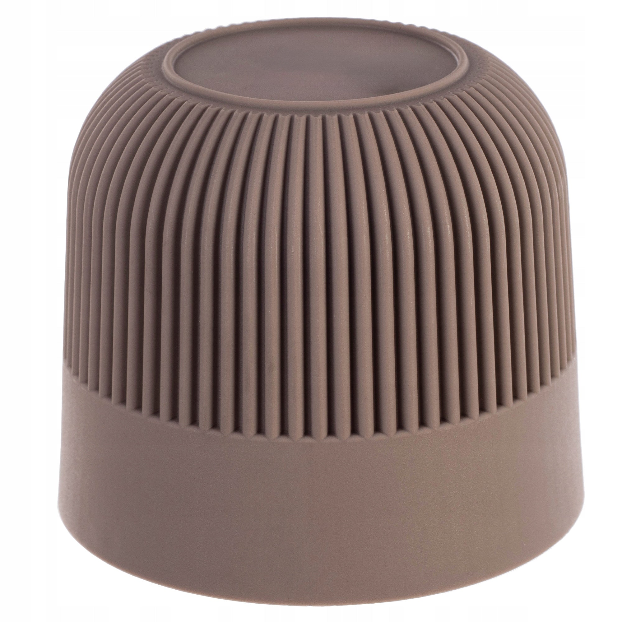 FLOWER POT PLANTER COVER 11cm FOR FLOWERS PLASTIC ROUND RIBBED BEIGE Manufacturer code K16433
