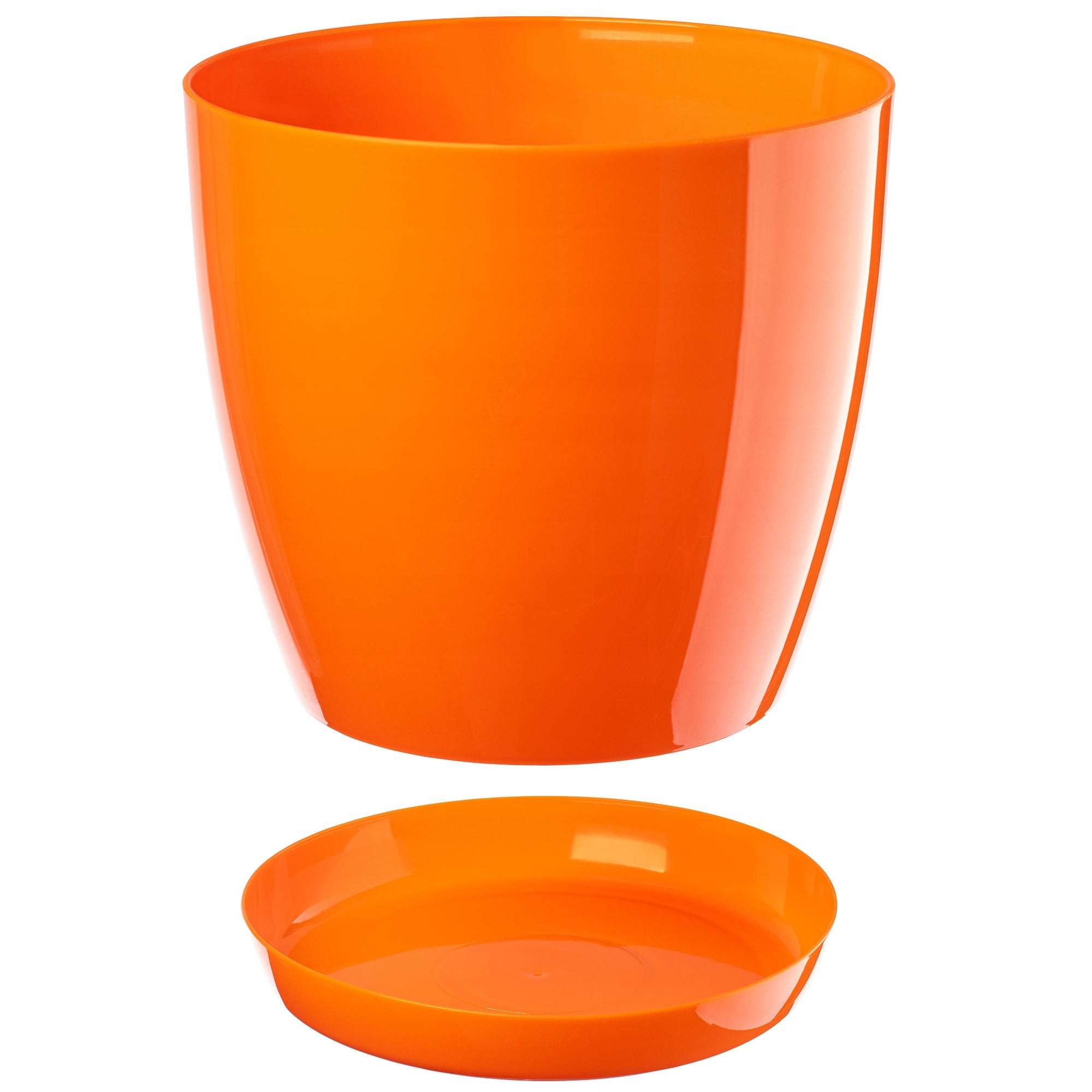 FLOWER POT WITH FLOWER STAND COVER BOWL FLOWERBED 28 cm ORANGE Color orange
