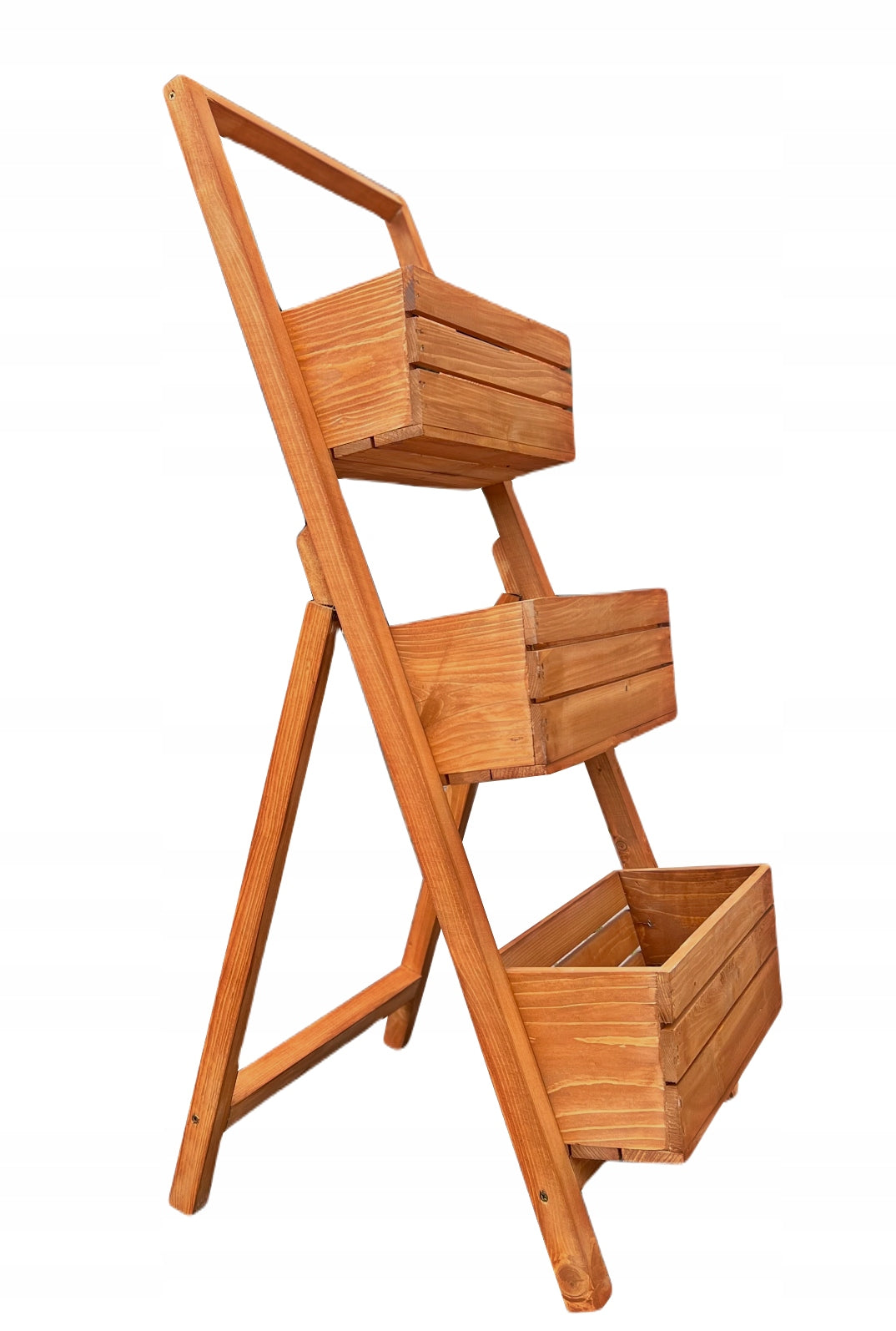 FLOWER STAND HERBS WOODEN FLOWERBED LADDER Teak Packaging status original