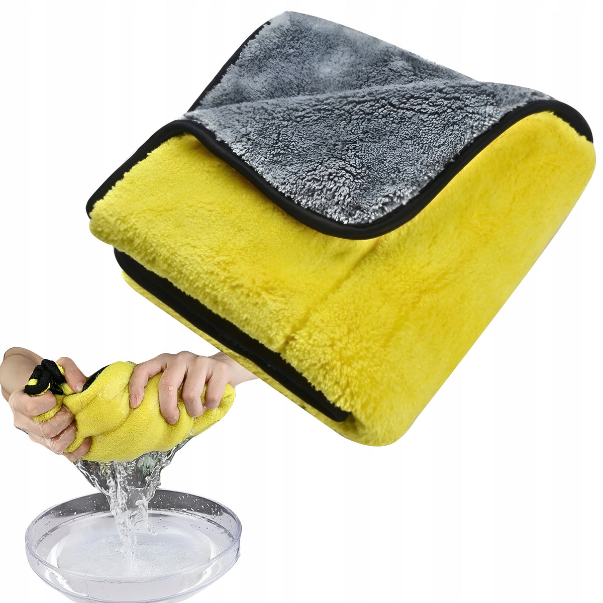 FLUFFY TOWEL FOR DRYING CAR MICROFIBER CLOTH 30x30cm 500GS