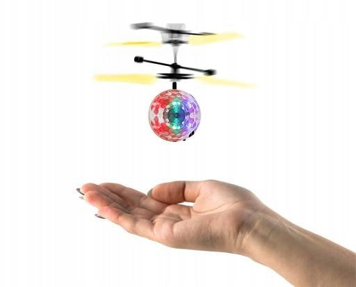 FLYING DISCO BALL LED DRONE HELICOPTER