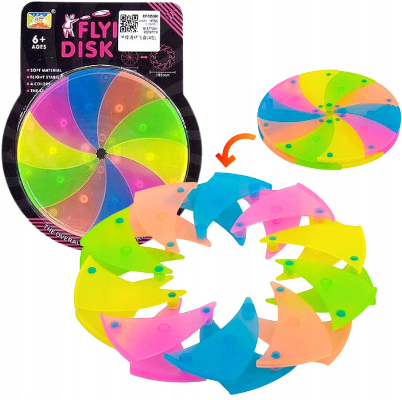FLYING FOLDING DISC DECOMPOSING IN FLIGHT COLORFUL Packaging status original