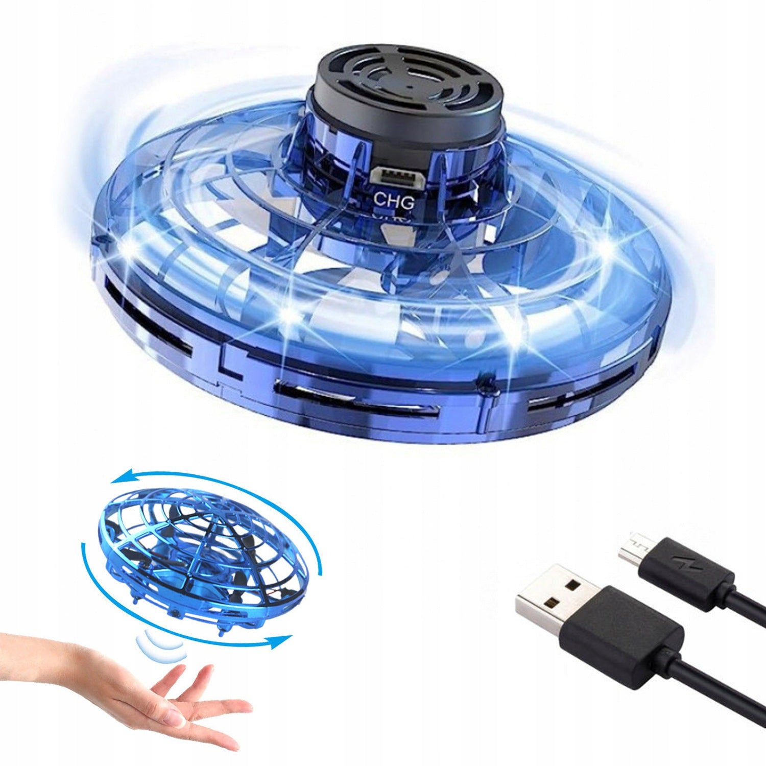 FLYING HAND CONTROLLED SKILL TOY UFO With Gesture Sensor & Light
