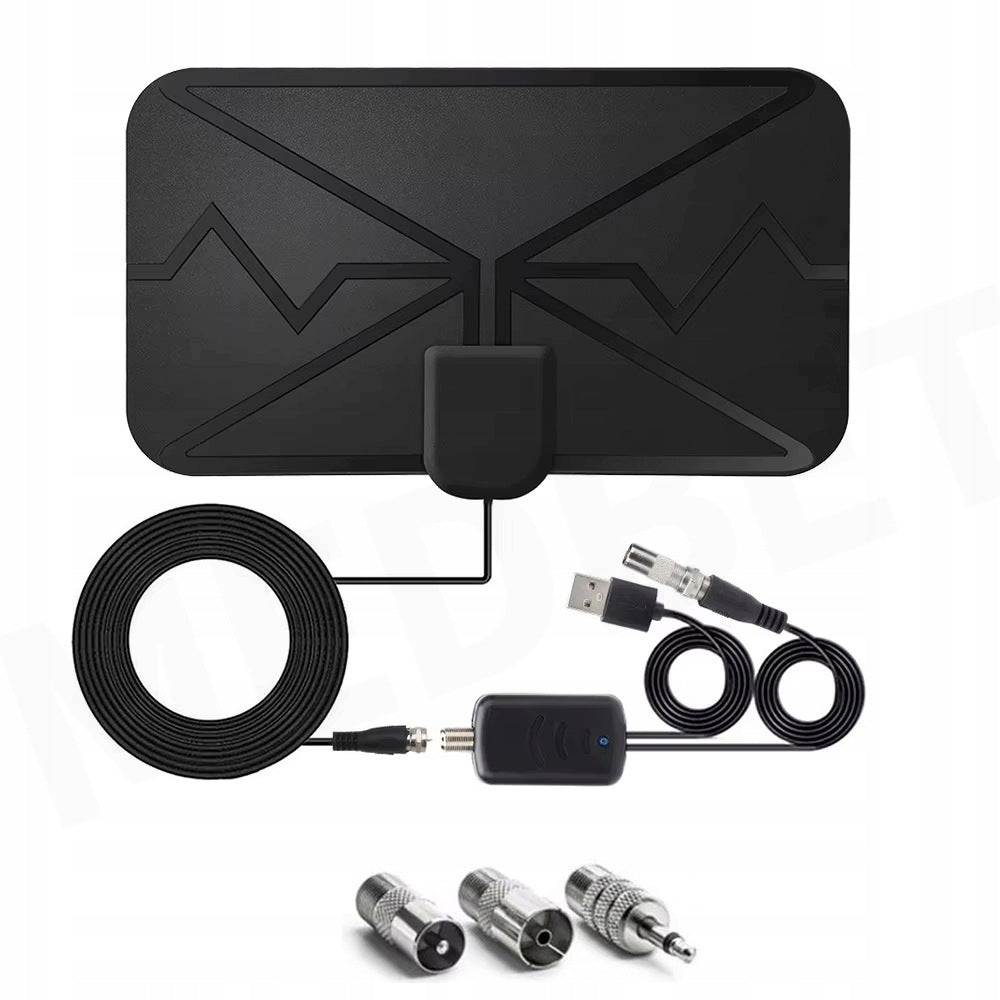 FM ANTENNA FOR TOWER RADIO RECEIVER WITH AMPLIFIER AND ADAPTERS