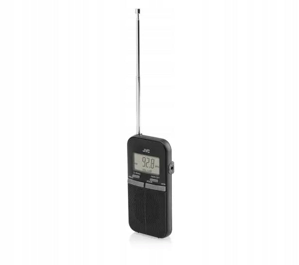 FM radio portable pocket analog battery operated JVC RA-E411B Black Model RA-E411B