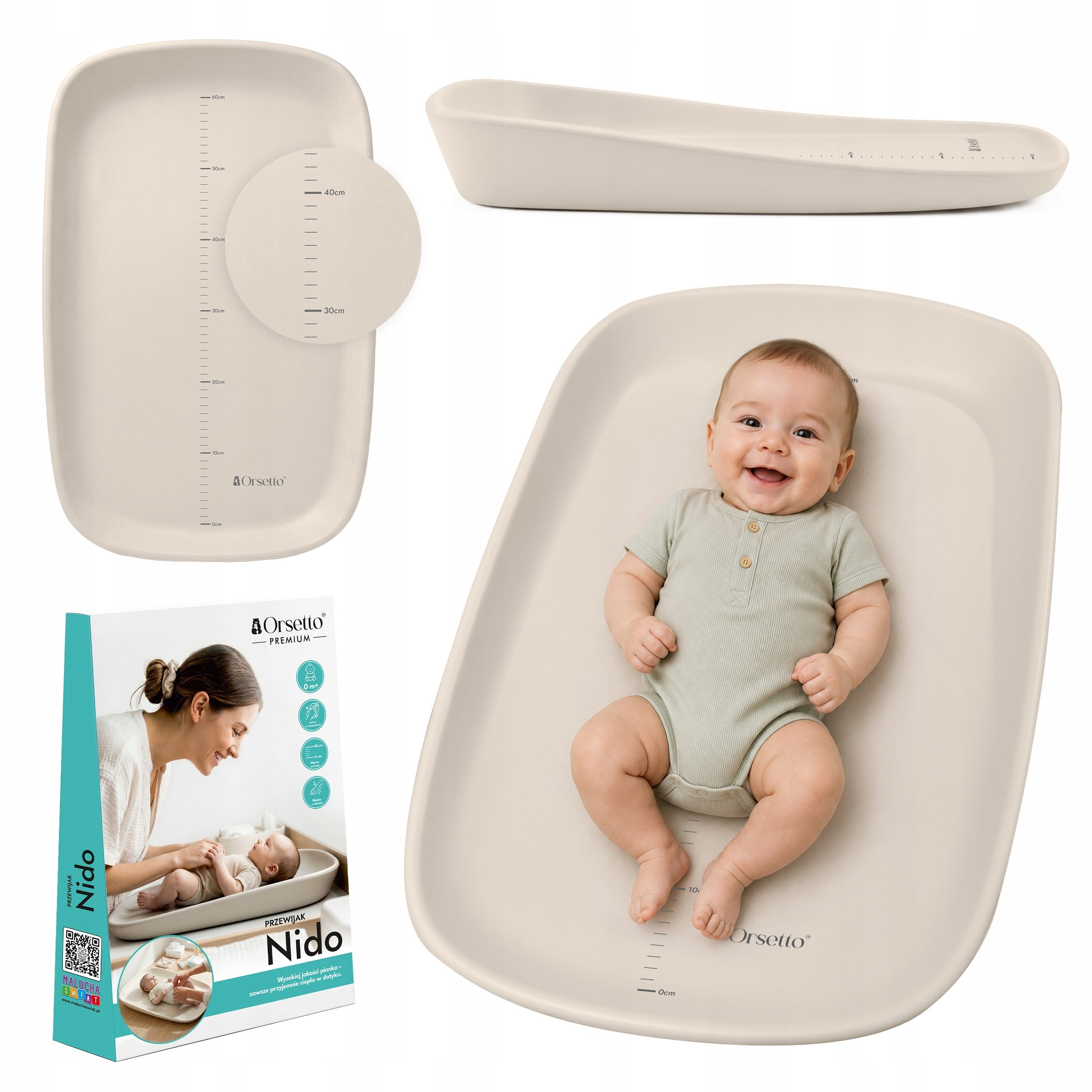 FOAM CHANGING TABLE SOFT WATERPROOF CHANGING MAT FOR CHEST OF DRAWERS BEIGE