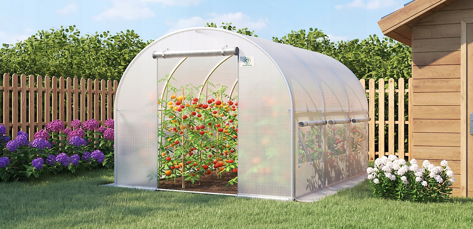 FOIL TUNNEL 3x2 GARDEN GREENHOUSE 2x3 6m WHITE FOIL FOR TOMATOES galvanized Packaging status original