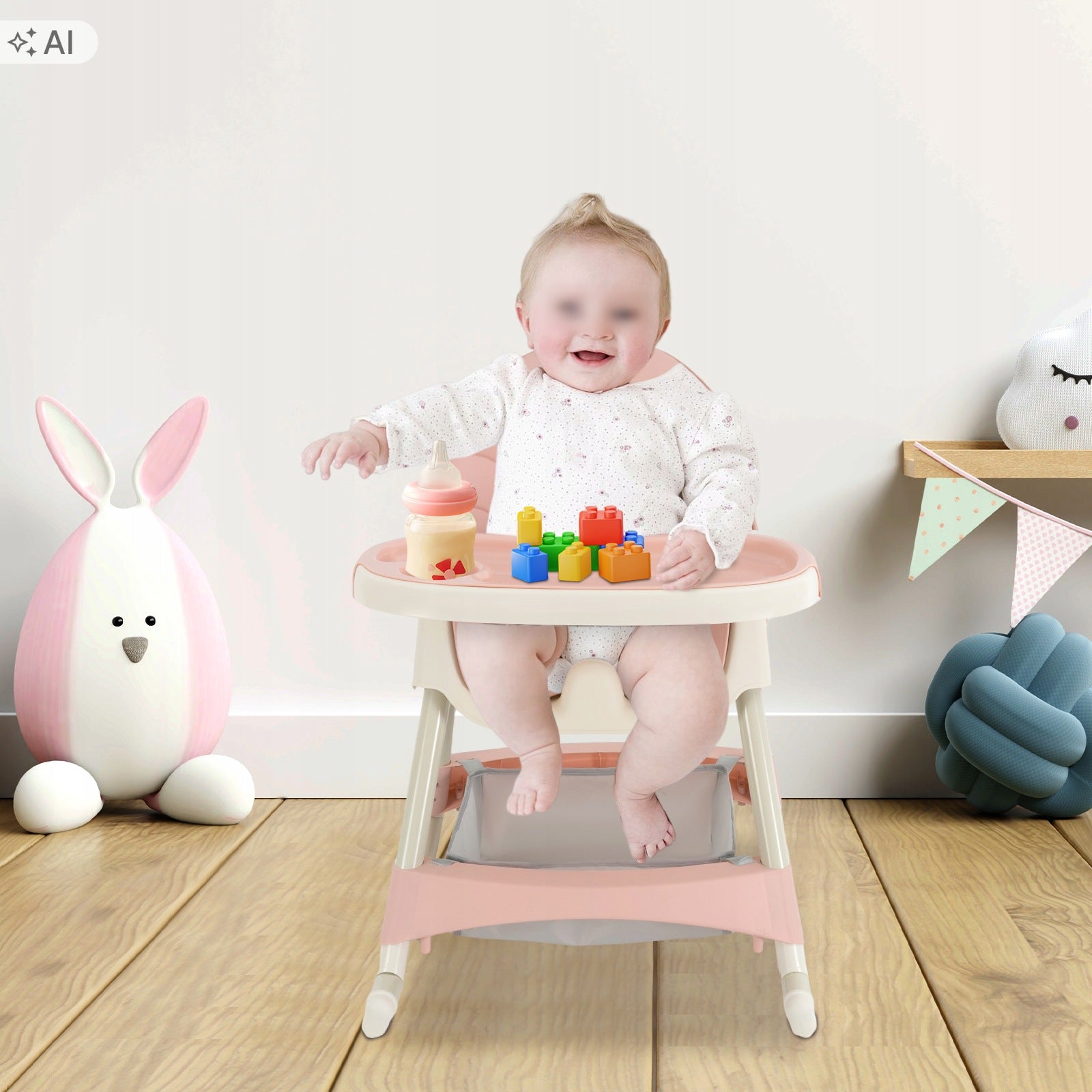 FOLDABLE BABY CHAIR FEEDING HIGH CHAIR FROM 6 MONTHS TO 3 YEARS OLD Packaging status original