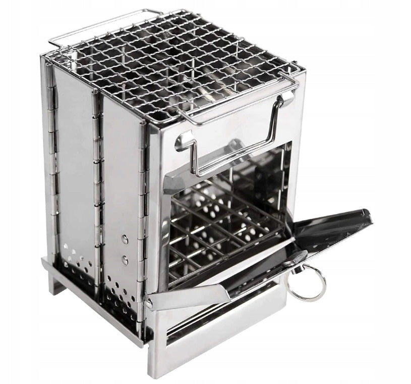 FOLDABLE STOVE TOURIST STOVE CAMPING GRILL + COVER Brand no brand