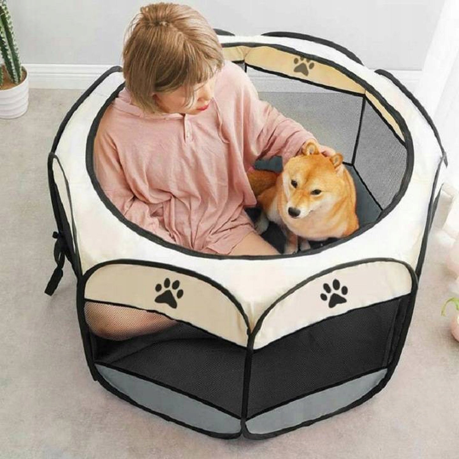 FOLDING Animal Playpen Cat Rabbit Bed Cage Catwalk Fence Product width 63 cm