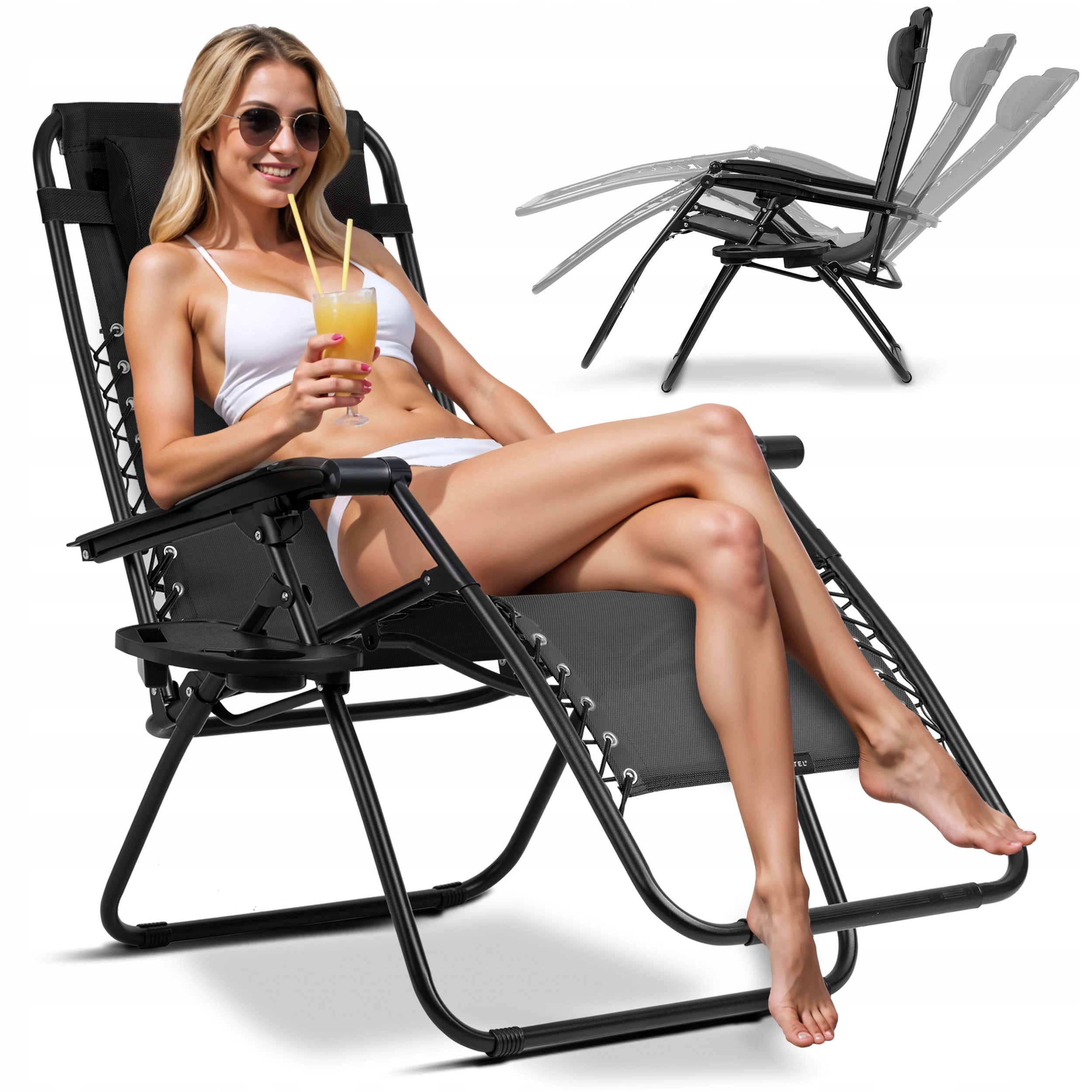 FOLDING BEACH CHAIR GRAVITY TERRACE CHAIR FOR GARDEN Model ChillWell