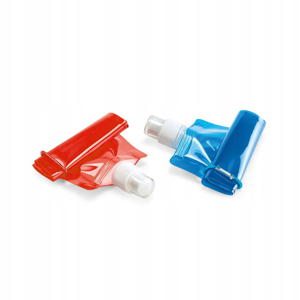 FOLDING BOTTLE WATER BOTTLE 460 ML with Carabiner Tourist Sports Holiday Color transparent