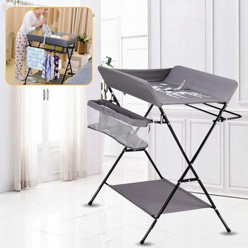 FOLDING CHANGING TABLE FOR CHILDREN MOBILE CHANGING TABLE GREY 15KG Medical device no