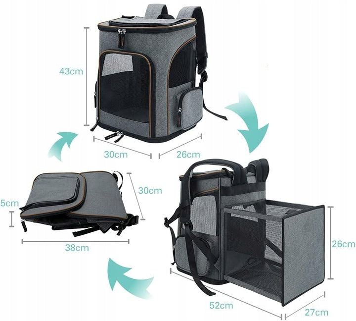 FOLDING DOG TRANSPORTER RABBIT CAT PLAYPEN VENTILATION BACKPACK Kind backpack