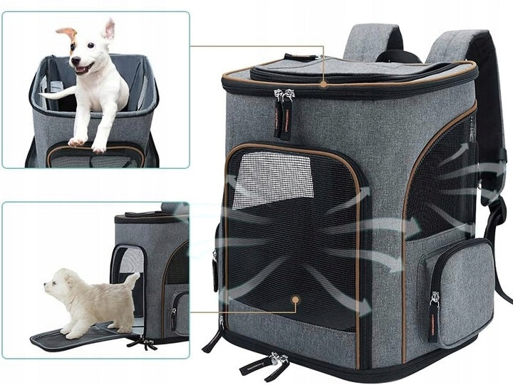 FOLDING DOG TRANSPORTER RABBIT CAT PLAYPEN VENTILATION BACKPACK Manufacturer code Transporter dla zwierząt składany duży