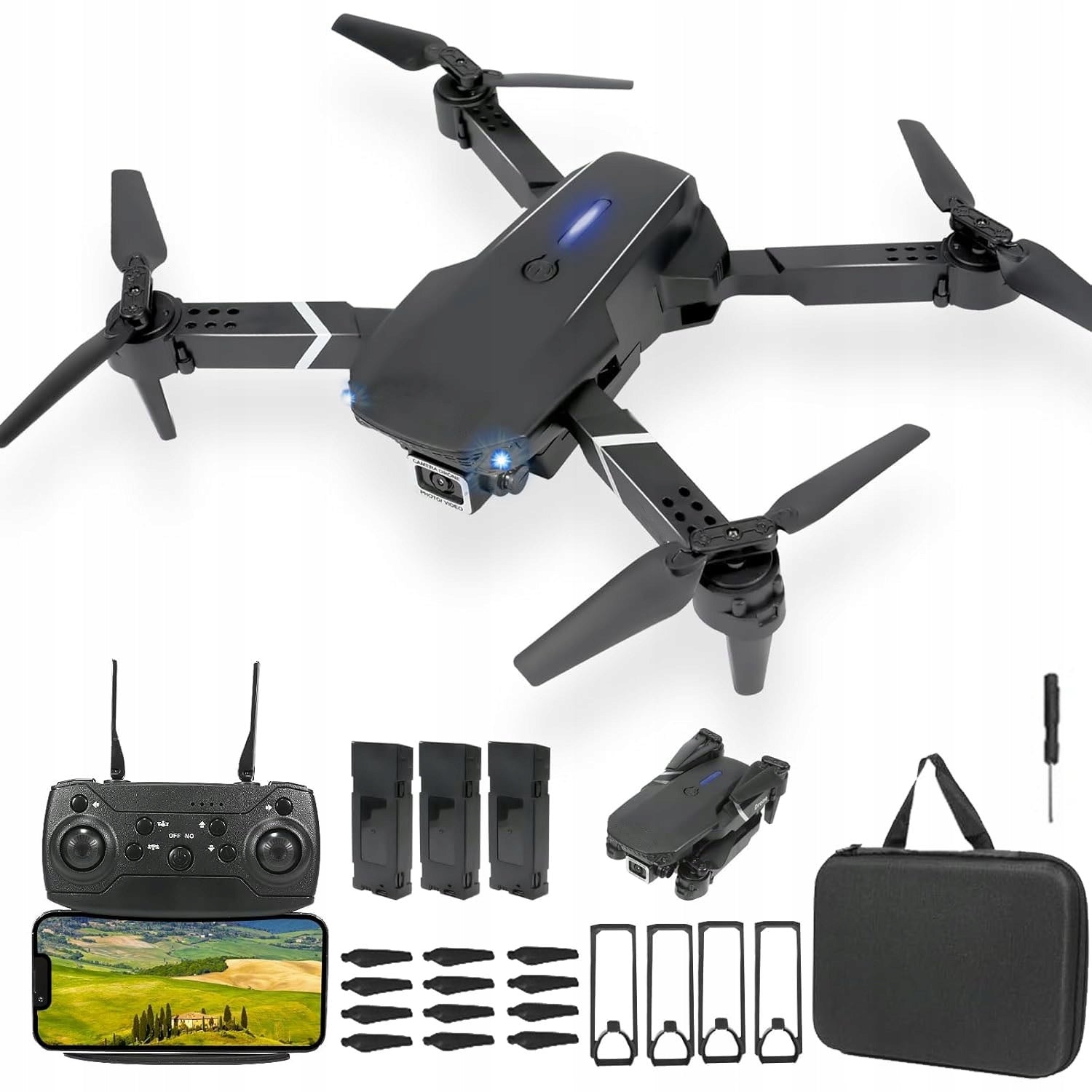 FOLDING DRONE MINI DRONE WITH CAMERA 4K PROFESSIONAL DRONE QUADCOPTER RC