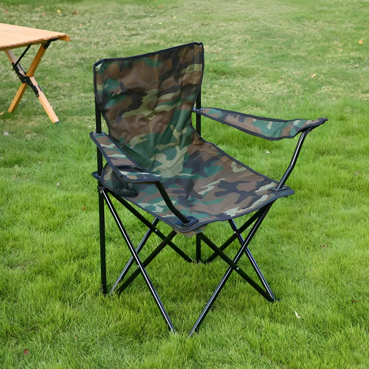 FOLDING FISHING CHAIR FISHING HIKING CAMPING CAMO FISH CHAIR Model S018