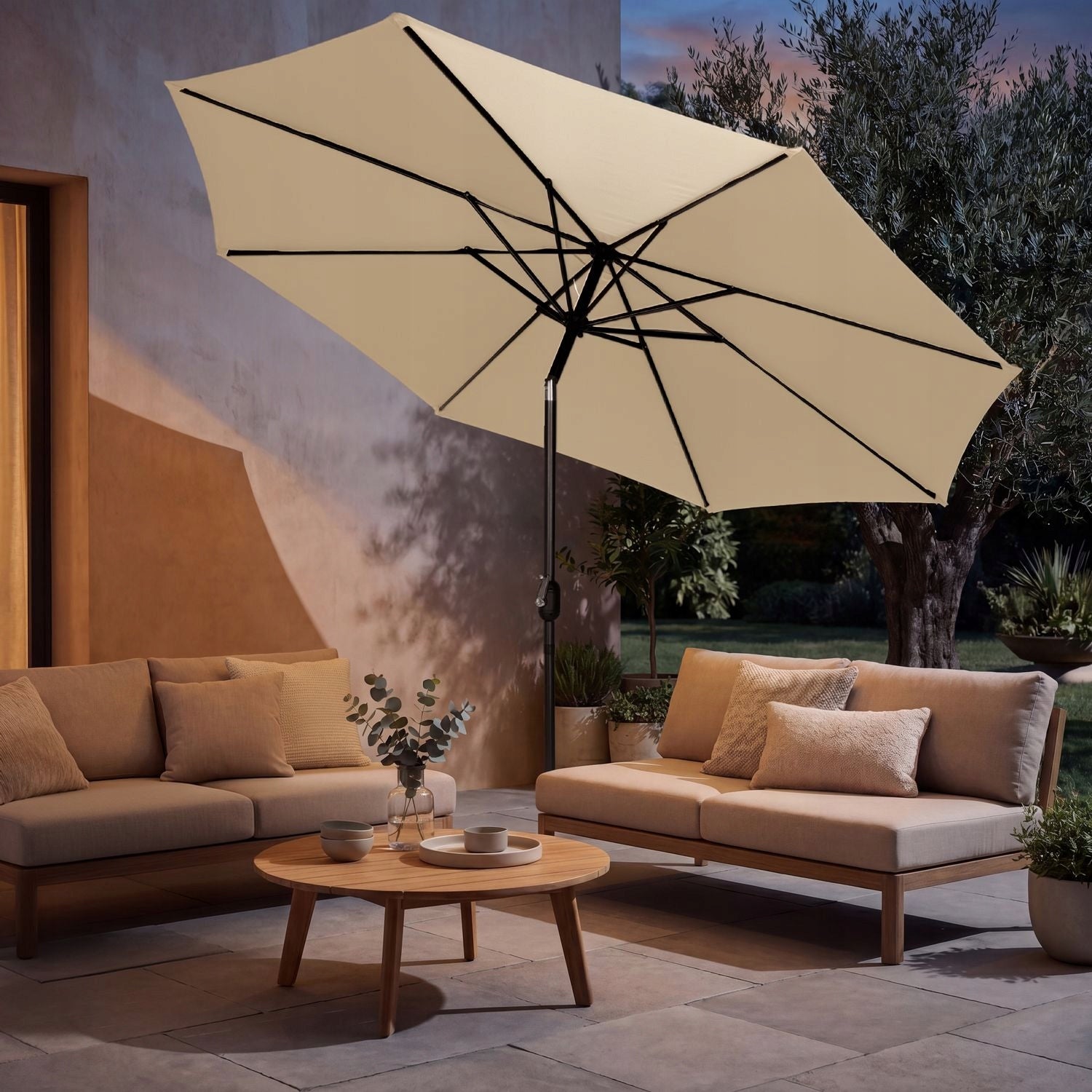 FOLDING GARDEN UMBRELLA WITH CRANK 300CM BROKEN TERRACE BALCONY LUVERNO Manufacturer code L-42898
