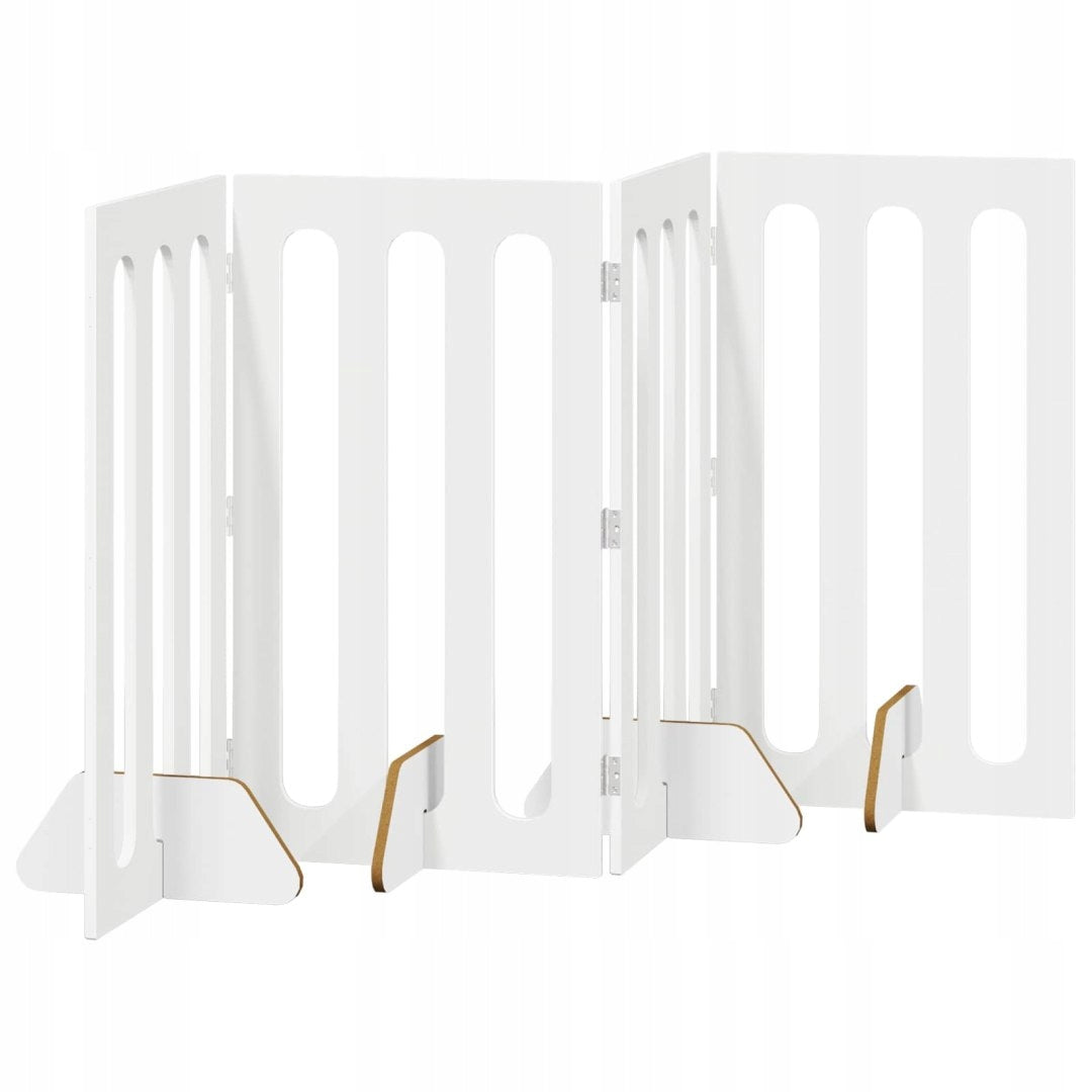 FOLDING GATE BARRIER FOR ANIMALS 4 EL. WHITE 201X38X90CM PANEL Length 201 cm