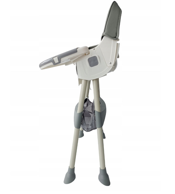 FOLDING HIGH CHAIR 4in1 CHILD SEAT TRAY VARIOUS COLORS Color shades of brown and beige shades of gray and silver