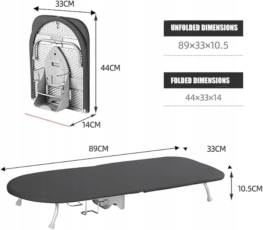 FOLDING IRONING BOARD 89X33X105CM HANDLE DURABLE SMOOTH STEEL Brand no brand