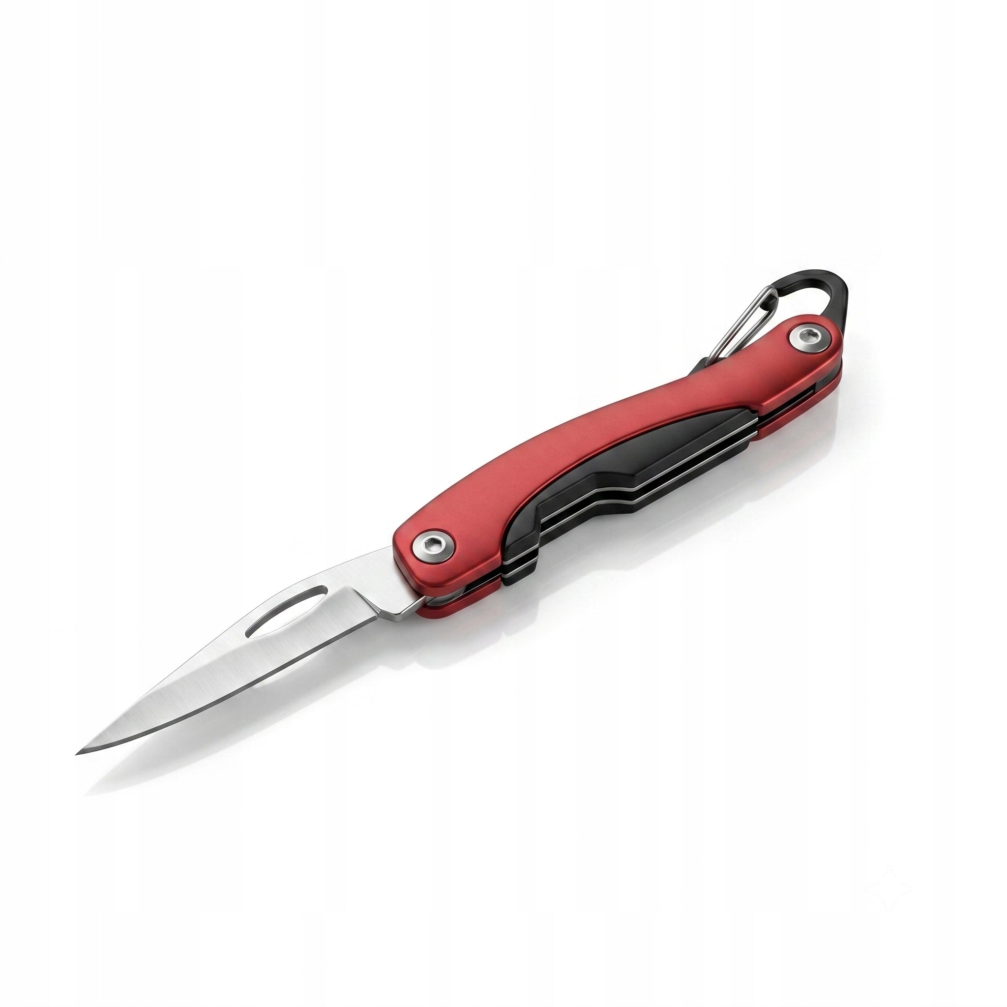 FOLDING KNIFE EDC SURVIVAL POCKET KNIFE CARABINER 18,5cm COMPACT Manufacturer code MFT-021-RED