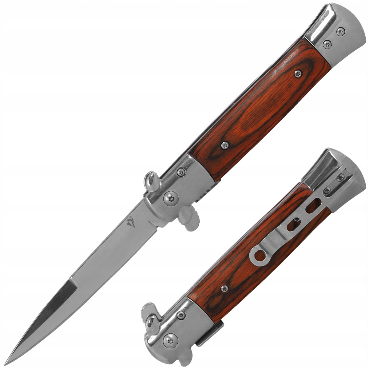 FOLDING KNIFE ITALIAN SPRING SICILIAN DOMINATOR WITH CLIP AUTOMATIC CLIP