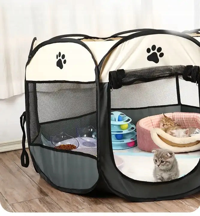 FOLDING LIGHTWEIGHT RABBIT PUPPY CAT DOG PLAYPEN BED FOR HOME Length 73 cm