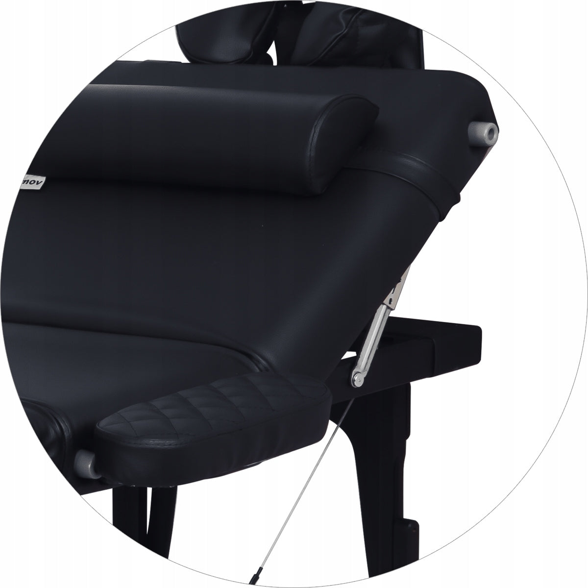 FOLDING MASSAGE TABLE MOBILE COSMETIC CHAIR FROM M.O.V. - COSMO LUX Color black