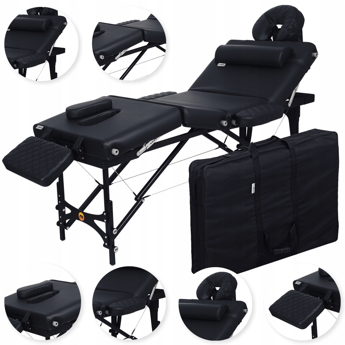 FOLDING MASSAGE TABLE MOBILE COSMETIC CHAIR FROM M.O.V. - COSMO LUX