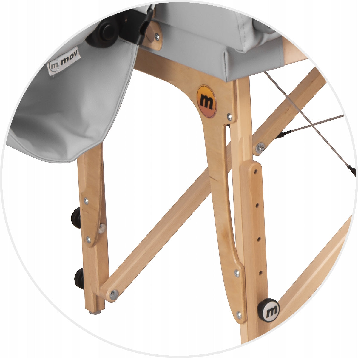 FOLDING MASSAGE TABLE from MOV - MANUAL - 4 sections roller bag Frame material wood