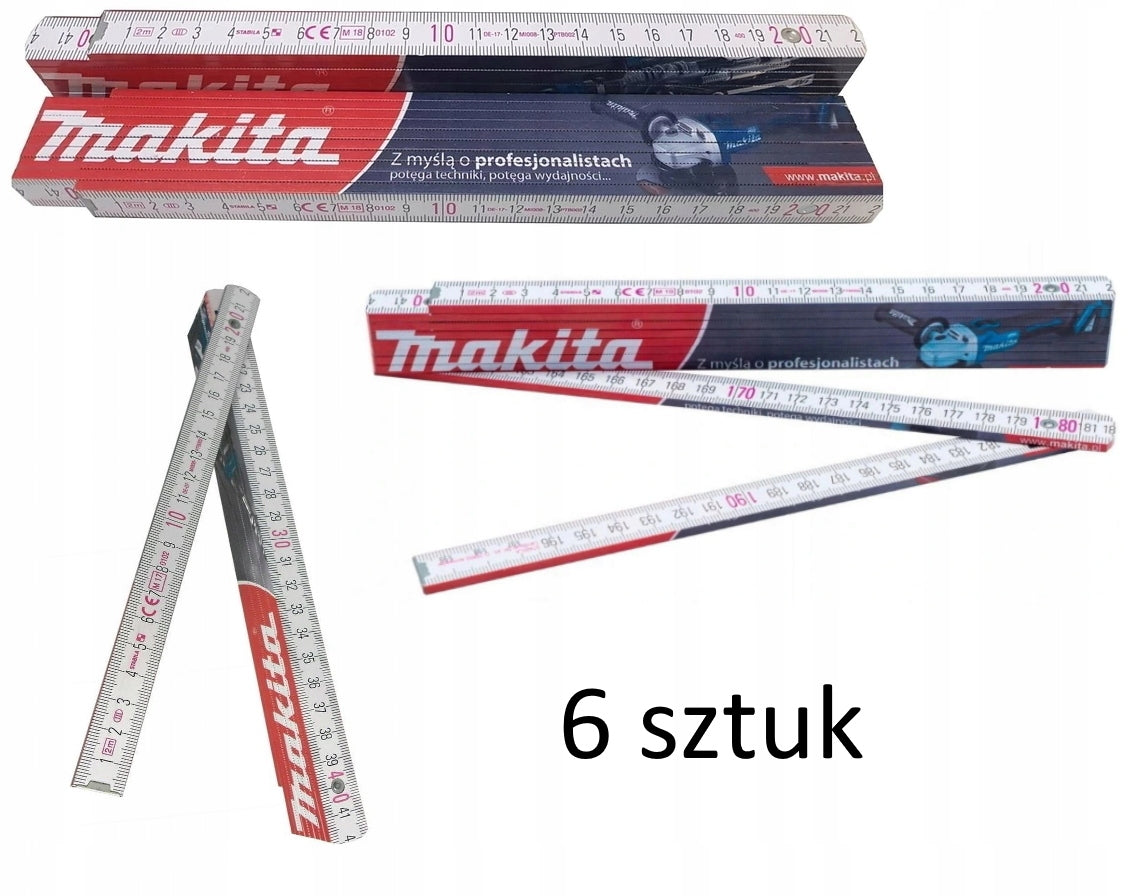 FOLDING MEASURE WOODEN 2m MAKITA 6 PCS Brand no brand