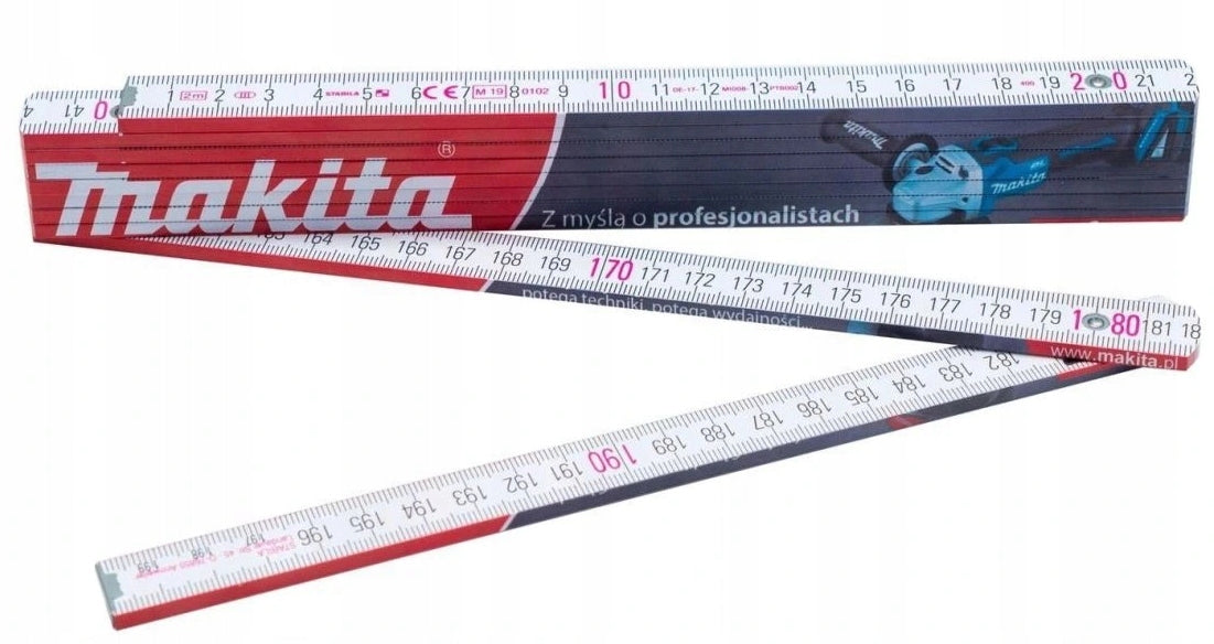 FOLDING MEASURE WOODEN 2m MAKITA 6 PCS Manufacturer code R-0193
