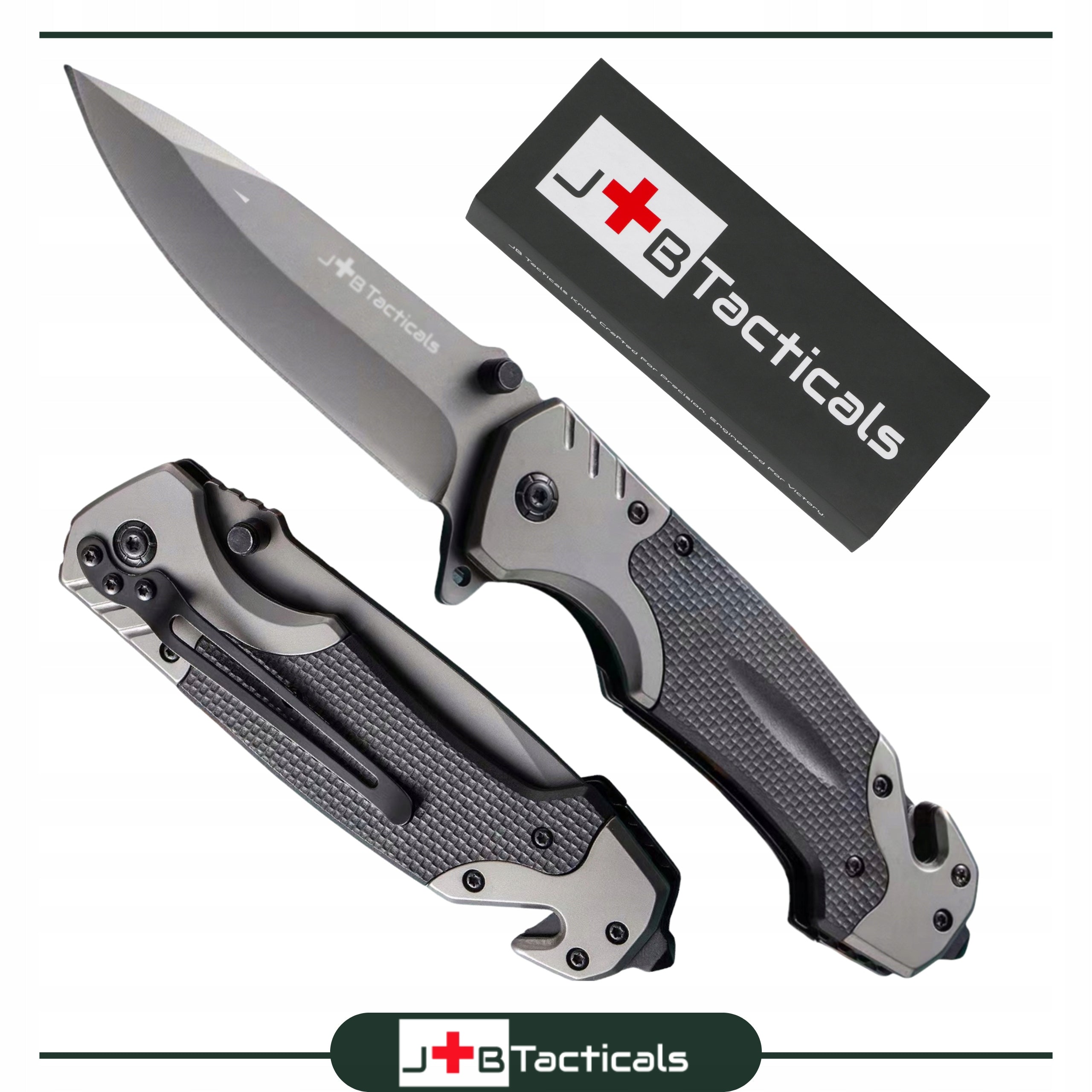 FOLDING MILITARY RESCUE TACTICAL KNIFE FINKA SURVIWAL EDC HUNTING 06 Packaging status original