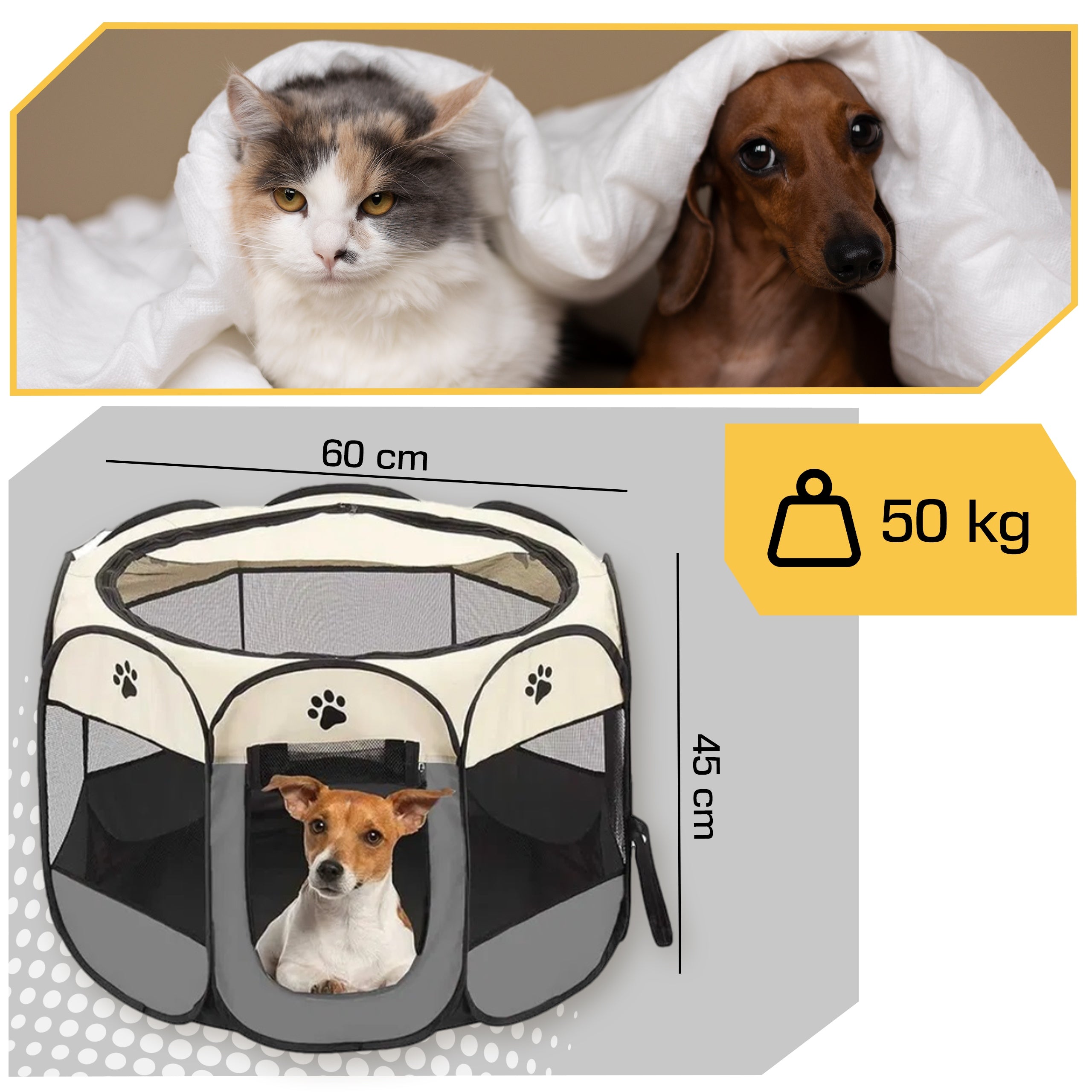 FOLDING PLAYPEN LIGHT FOR CAT RABBIT PUPPIES BED FOR HOME L Brand Lewer