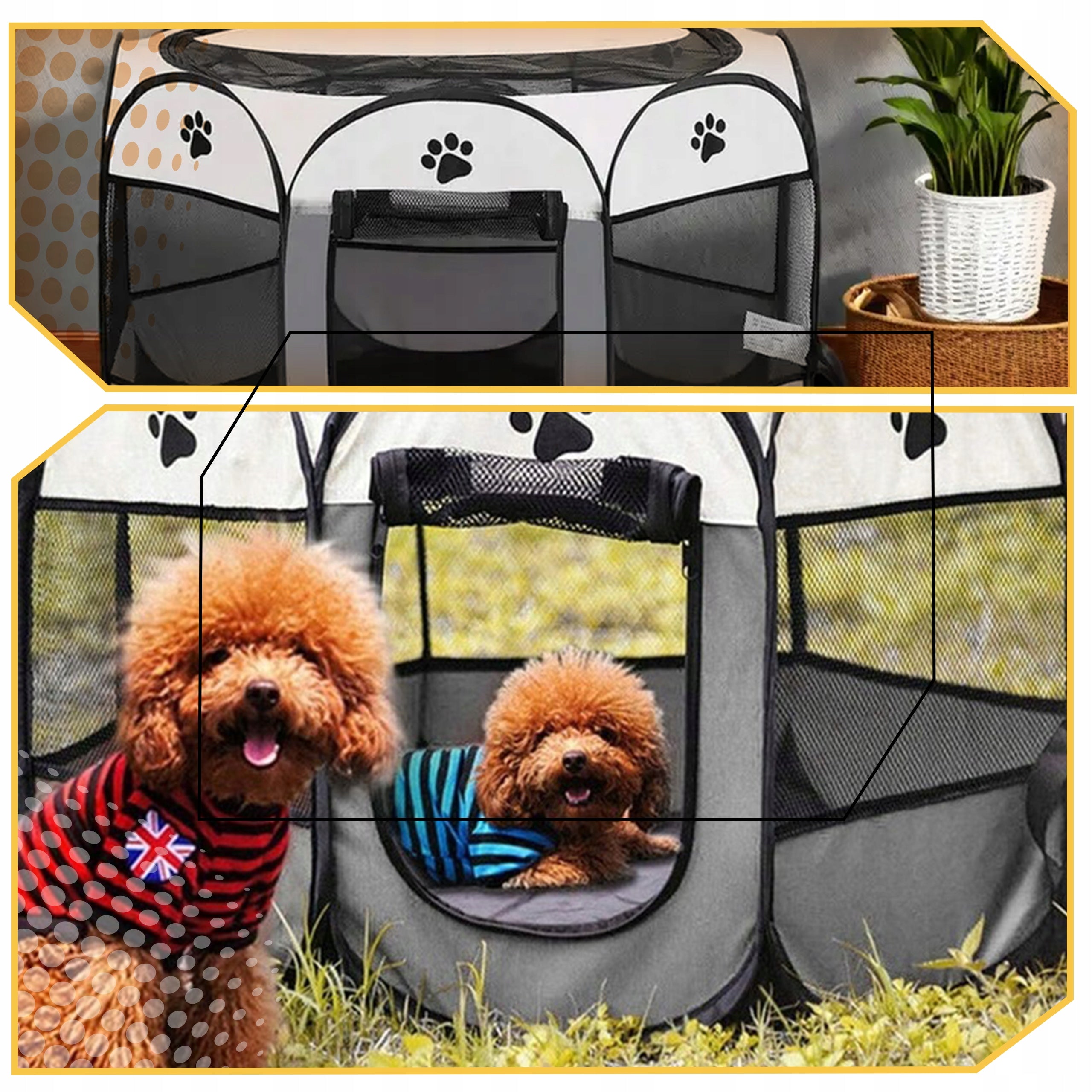 FOLDING PLAYPEN LIGHT FOR CAT RABBIT PUPPIES BED FOR HOME L Kind playpen