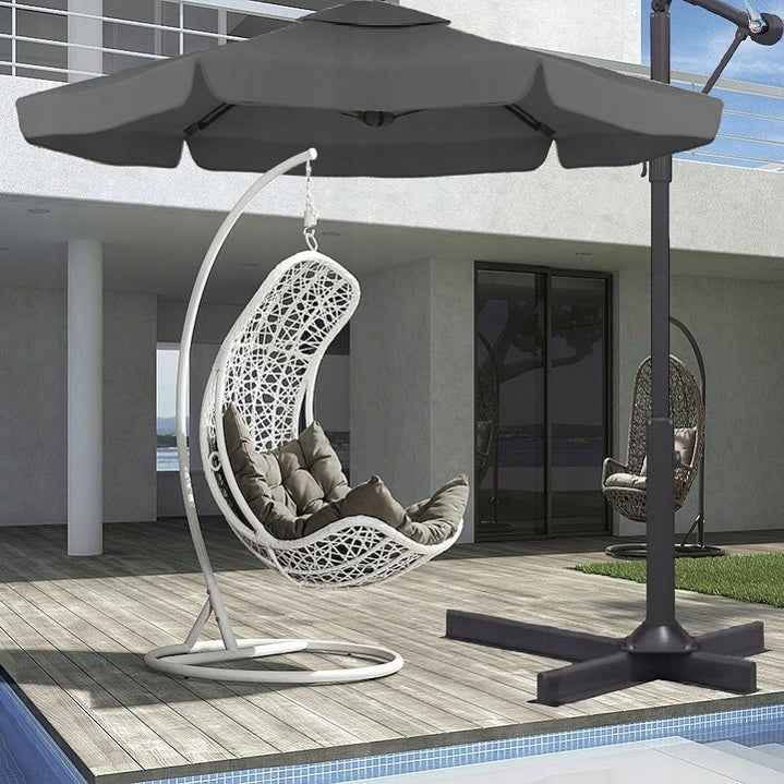 FOLDING ROUND Umbrella ADJUSTABLE WITH GARDEN BOOM SOLID 3,5m Product height 250 cm