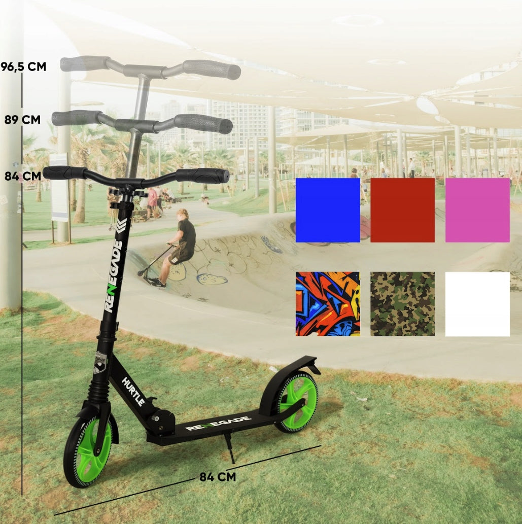 FOLDING SCOOTER FOR CHILDREN AND ADULTS WHOLESALE BLACK ADJUSTABLE LIGHT Color black